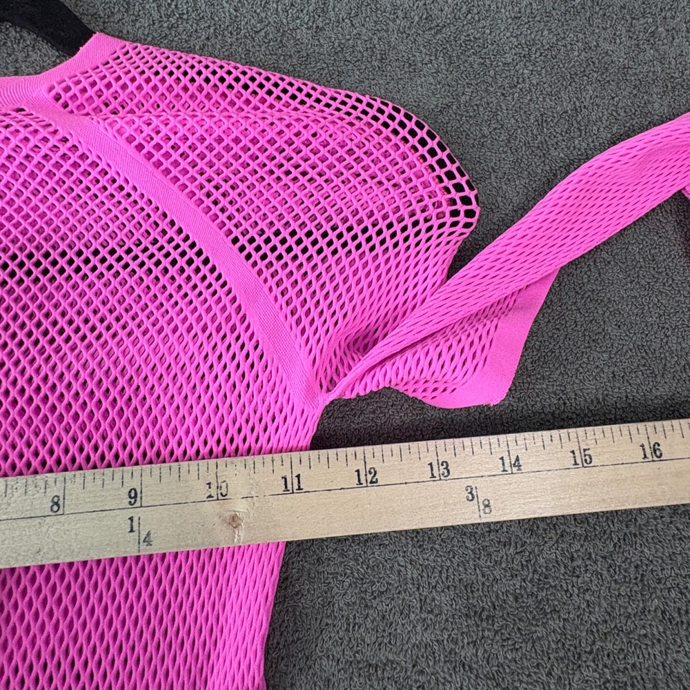 SKIMS Dress Women XXS-S Pink Recycled Swim Cut Out Long Sleeve Mesh Maxi NEW - Picture 9 of 9